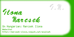 ilona marcsek business card